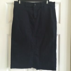 J Brand dark indigo jean pencil skirt